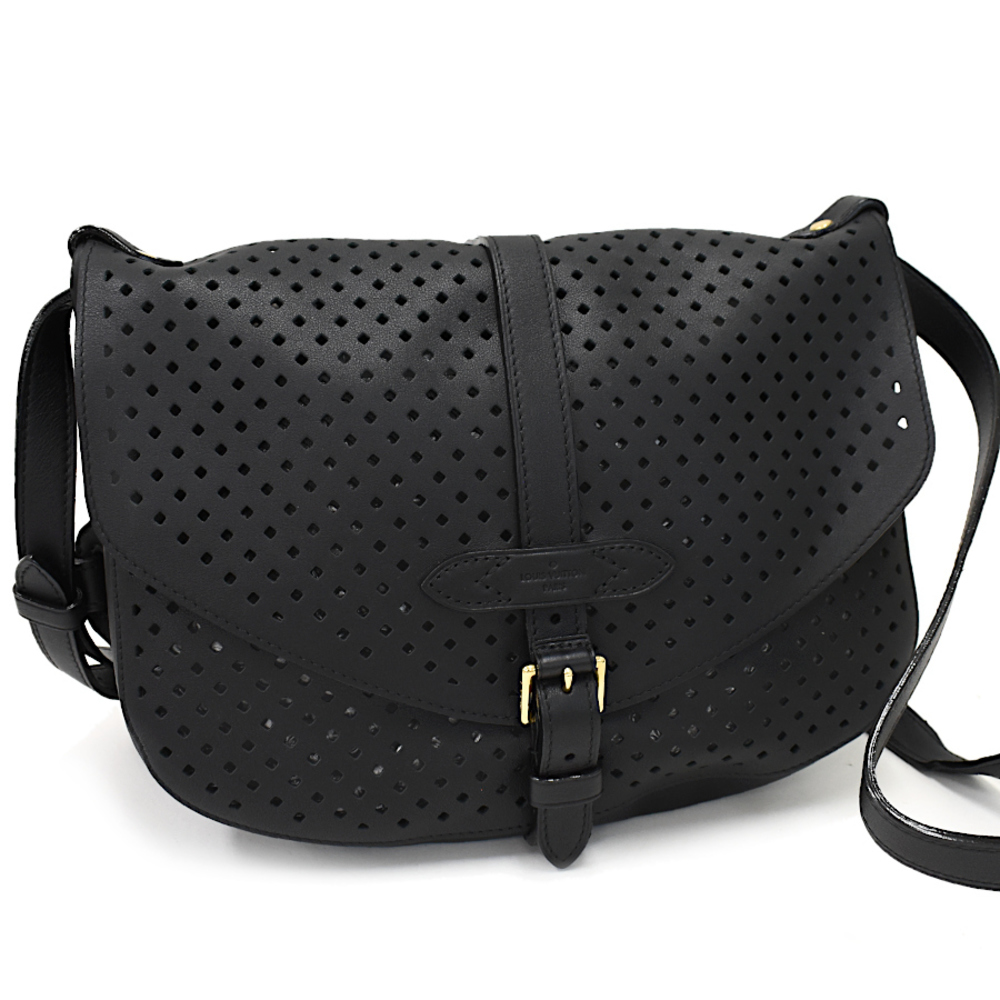 Louis Vuitton Perfot Flore Saumur Messenger Shoulder Bag Black